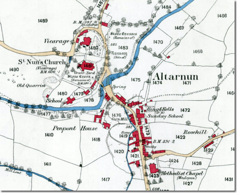Altarnun Village on the edge of Bodmin Moor